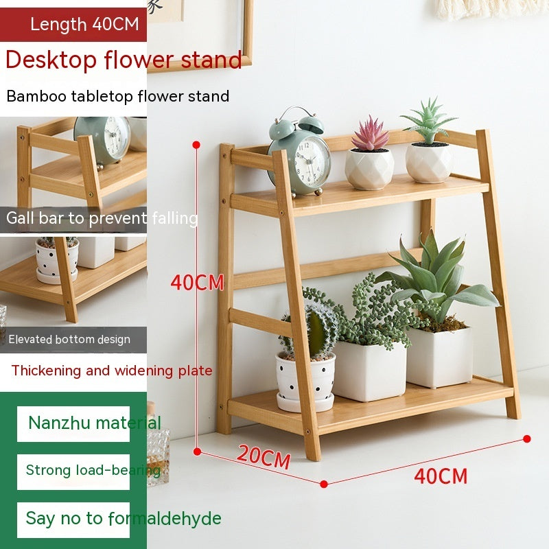 Kitchen Desktop Narrow Seam Bamboo Storage Rack